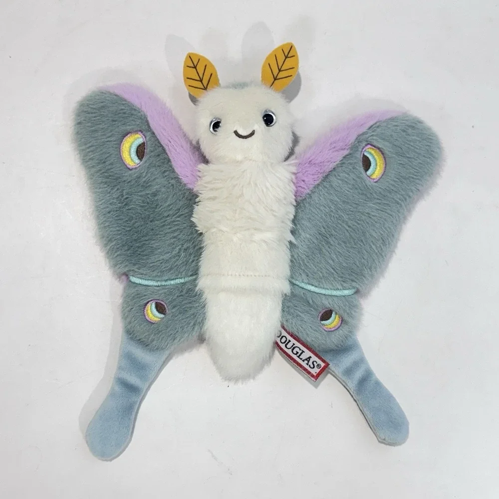 Cute Fuzzy Butterfly Plush Purple Blue & White 2023 Douglas Co Item 1608 EUC